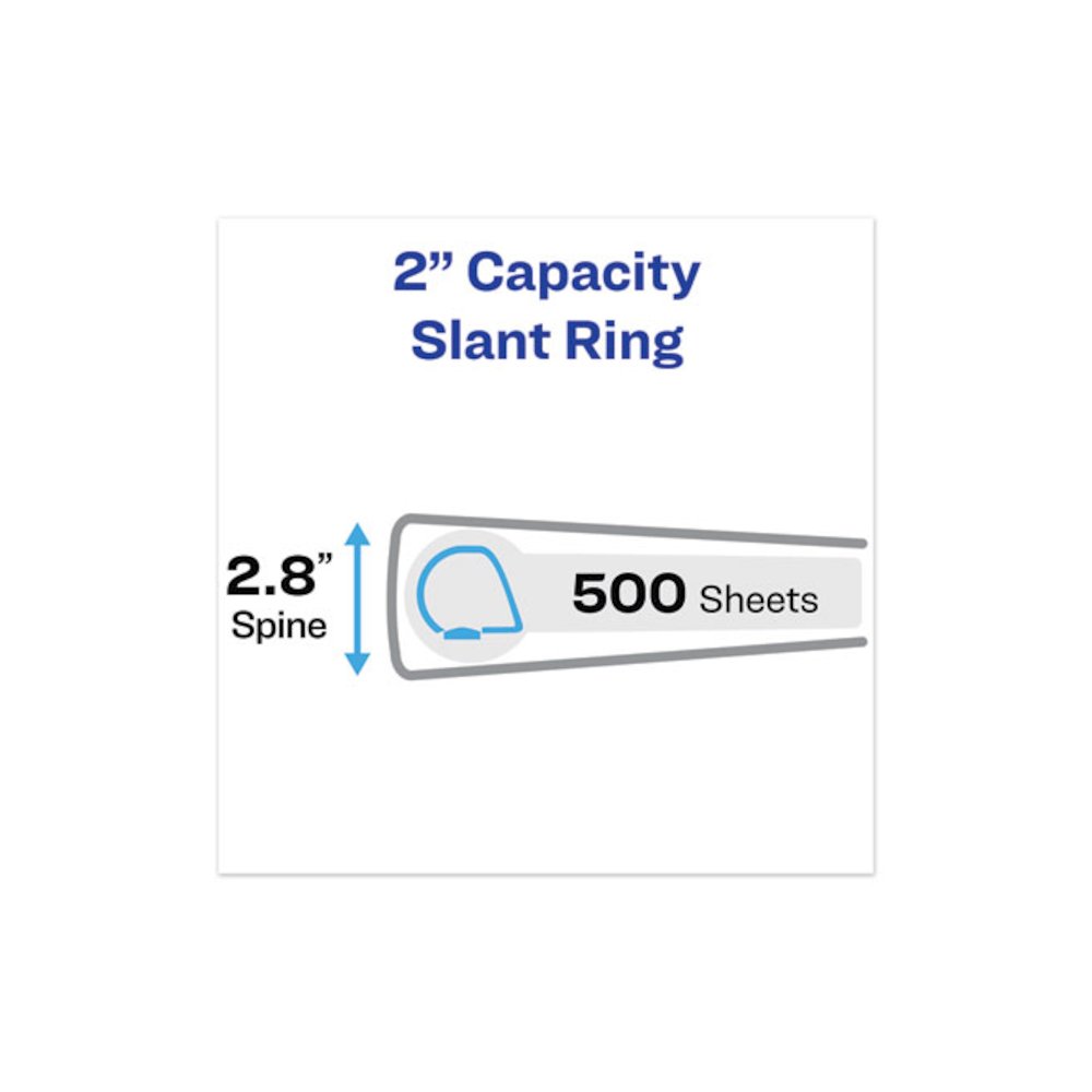 Heavy-Duty View Binders, 3 Rings, 1.5" Capacity, 11 x 17, White. Picture 2