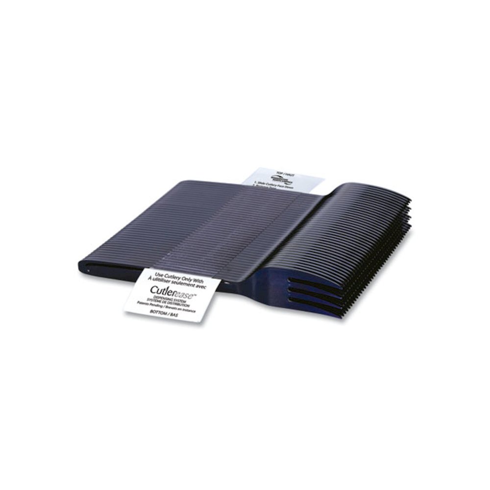 Cutlery for Cutlerease Dispensing System, Mediumweight Fork, Plastic, Black, 960/Box. Picture 2
