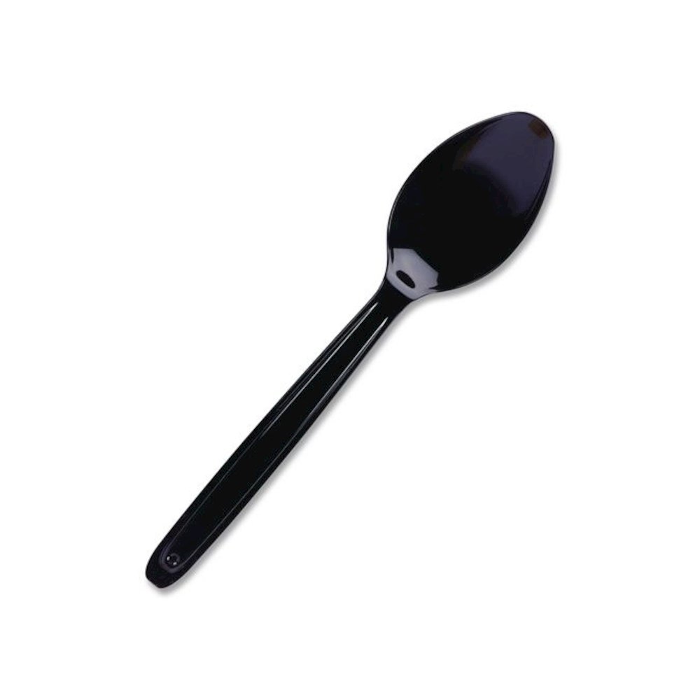 Cutlery for Cutlerease Dispensing System, Mediumweight Spoon, Plastic, Black, 960/Box. Picture 1