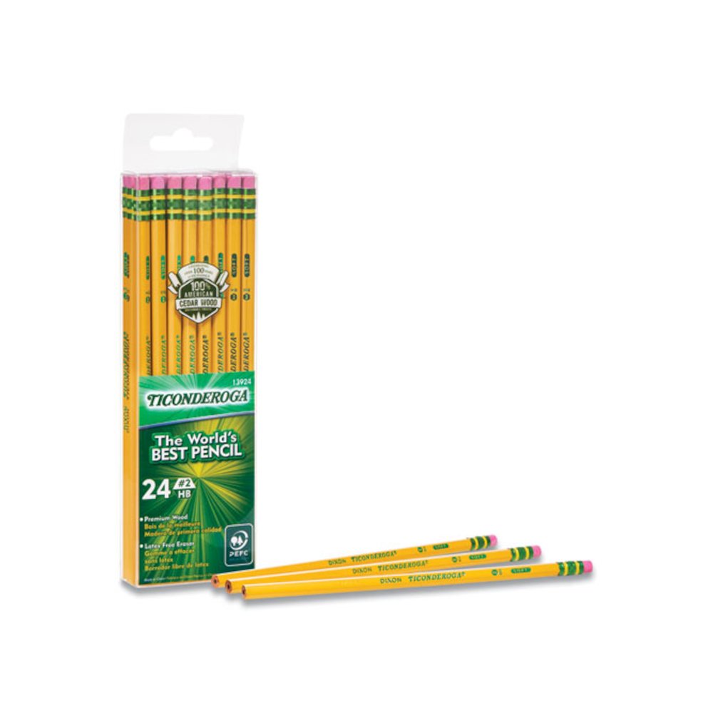 Pencils, HB (#2), Black Lead, Yellow Barrel, 24/Pack. Picture 2