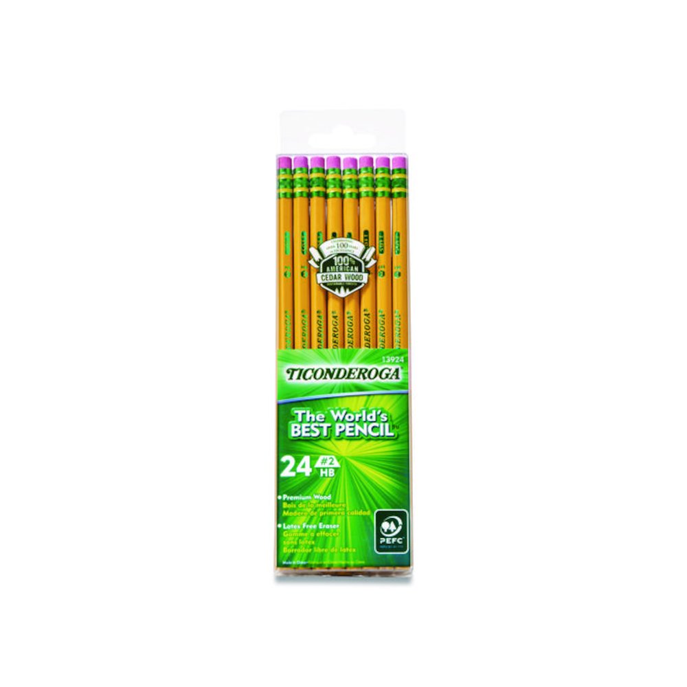 Pencils, HB (#2), Black Lead, Yellow Barrel, 24/Pack. Picture 1