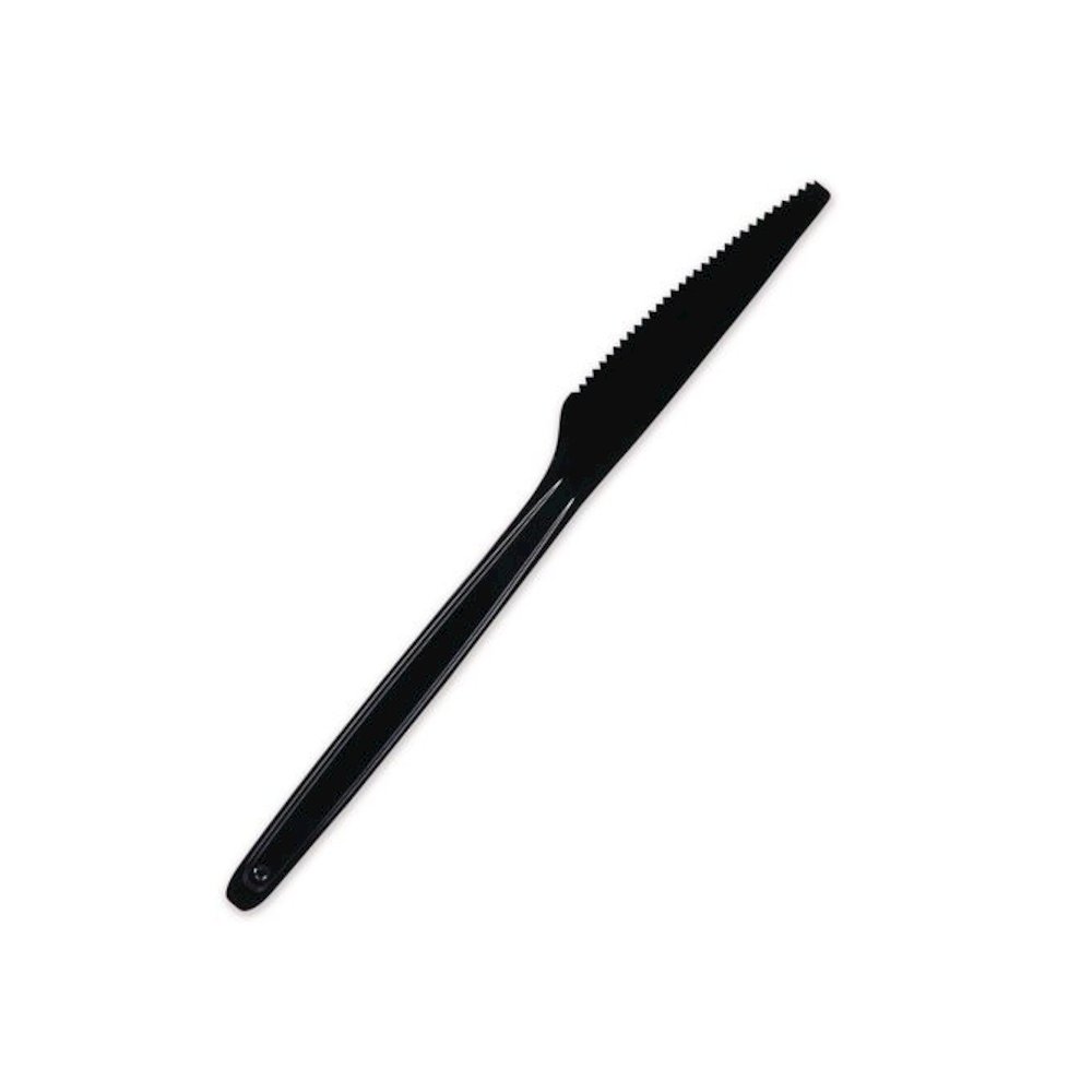 Cutlery for Cutlerease Dispensing System, Mediumweight Knife, Plastic, Black, 960/Box. Picture 1