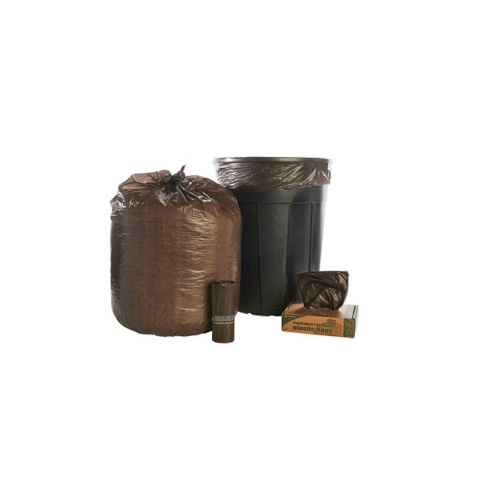 8105015604930, SKILCRAFT Controlled Life Cycle Bags, 30 gal, 0.8 mil, 30" x 36", Brown, 30/Box. Picture 2