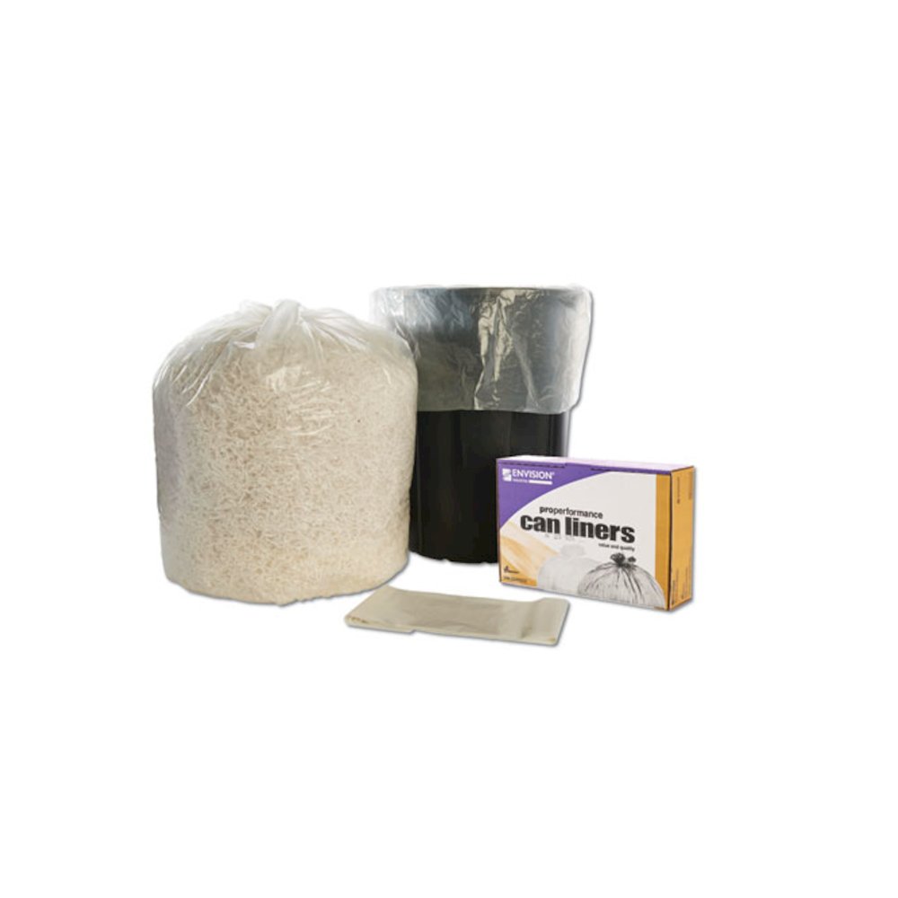 8105015171354, SKILCRAFT Linear Low Density Can Liners, 45 gal, 0.6 mil, 40" x 46", Clear, Flat Pack, 40/Box. Picture 2
