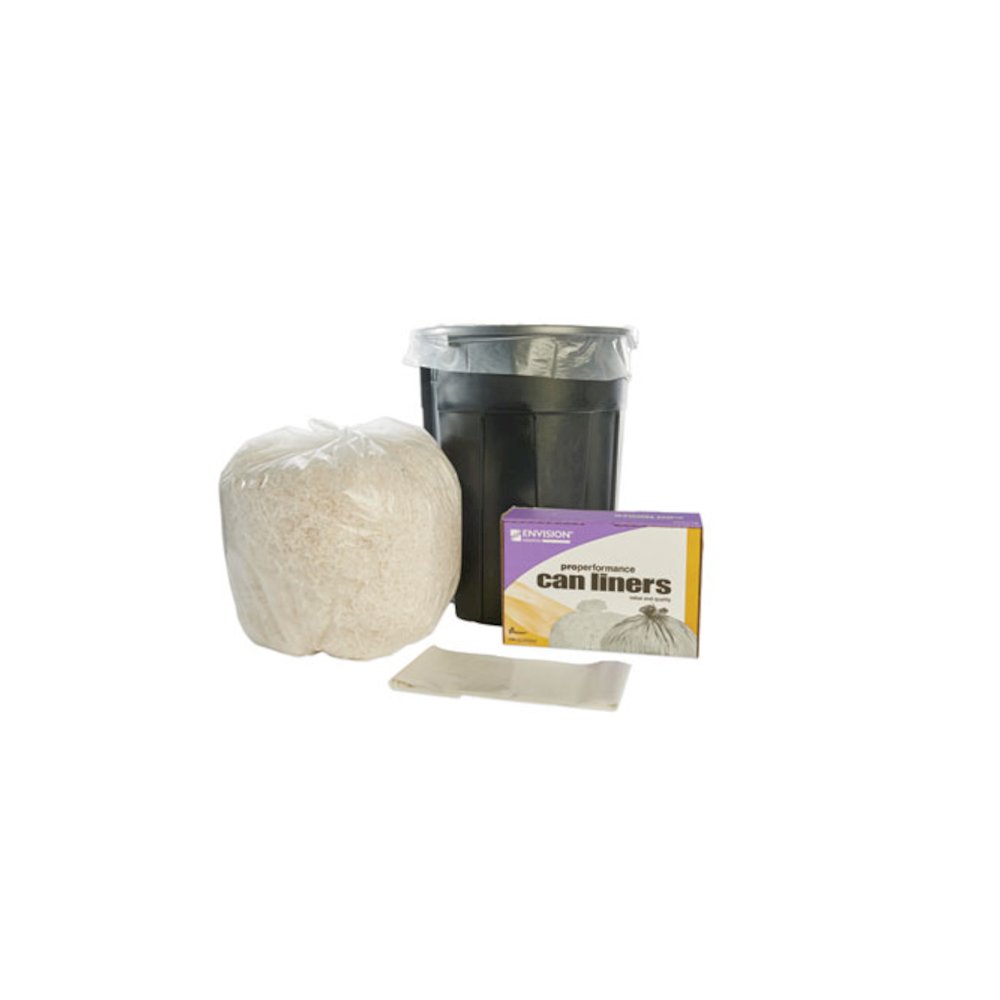 8105015171366, SKILCRAFT High Density Can Liners, 30 gal, 12 mic, 30" x 37", Natural, 500/Box. Picture 2