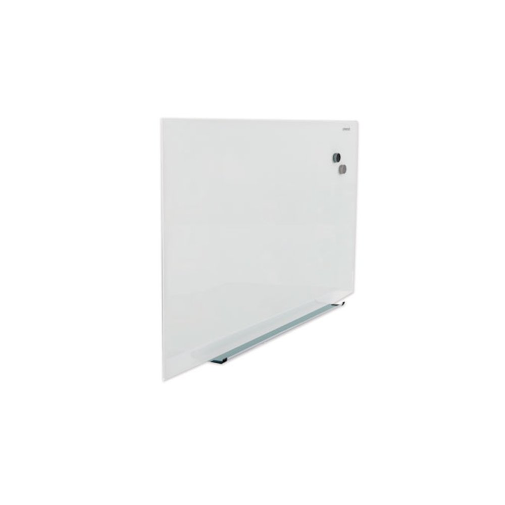 Frameless Magnetic Glass Marker Board, 48" x 36", White Surface. Picture 3