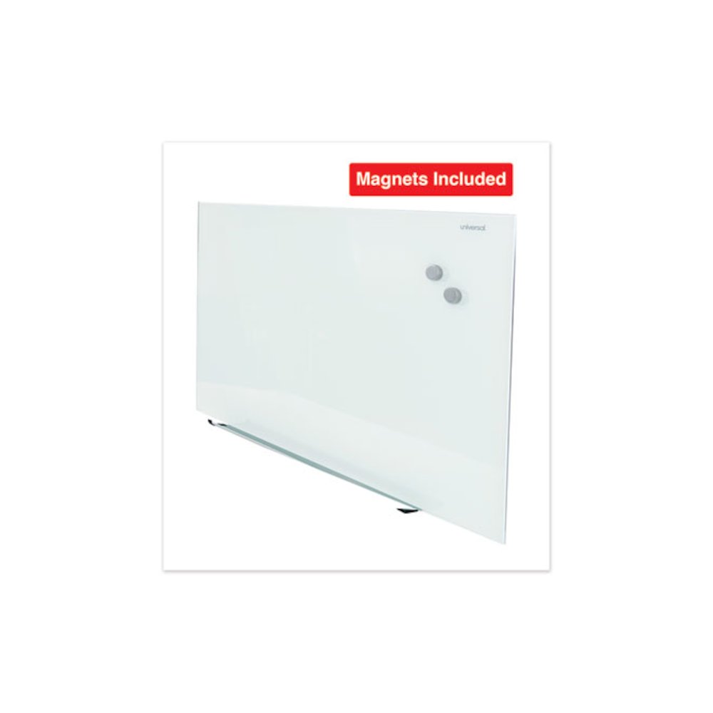 Frameless Magnetic Glass Marker Board, 48" x 36", White Surface. Picture 4