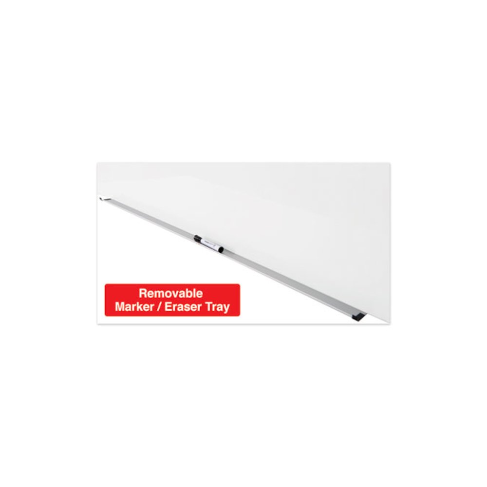 Frameless Magnetic Glass Marker Board, 48" x 36", White Surface. Picture 6