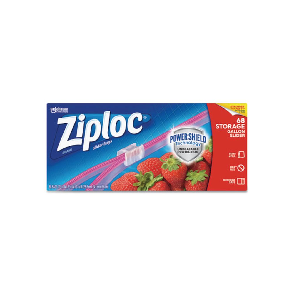 Slider Storage Bags, Gallon, 9.5" x 2.63" x 10.56", Clear, 9/Carton. Picture 5