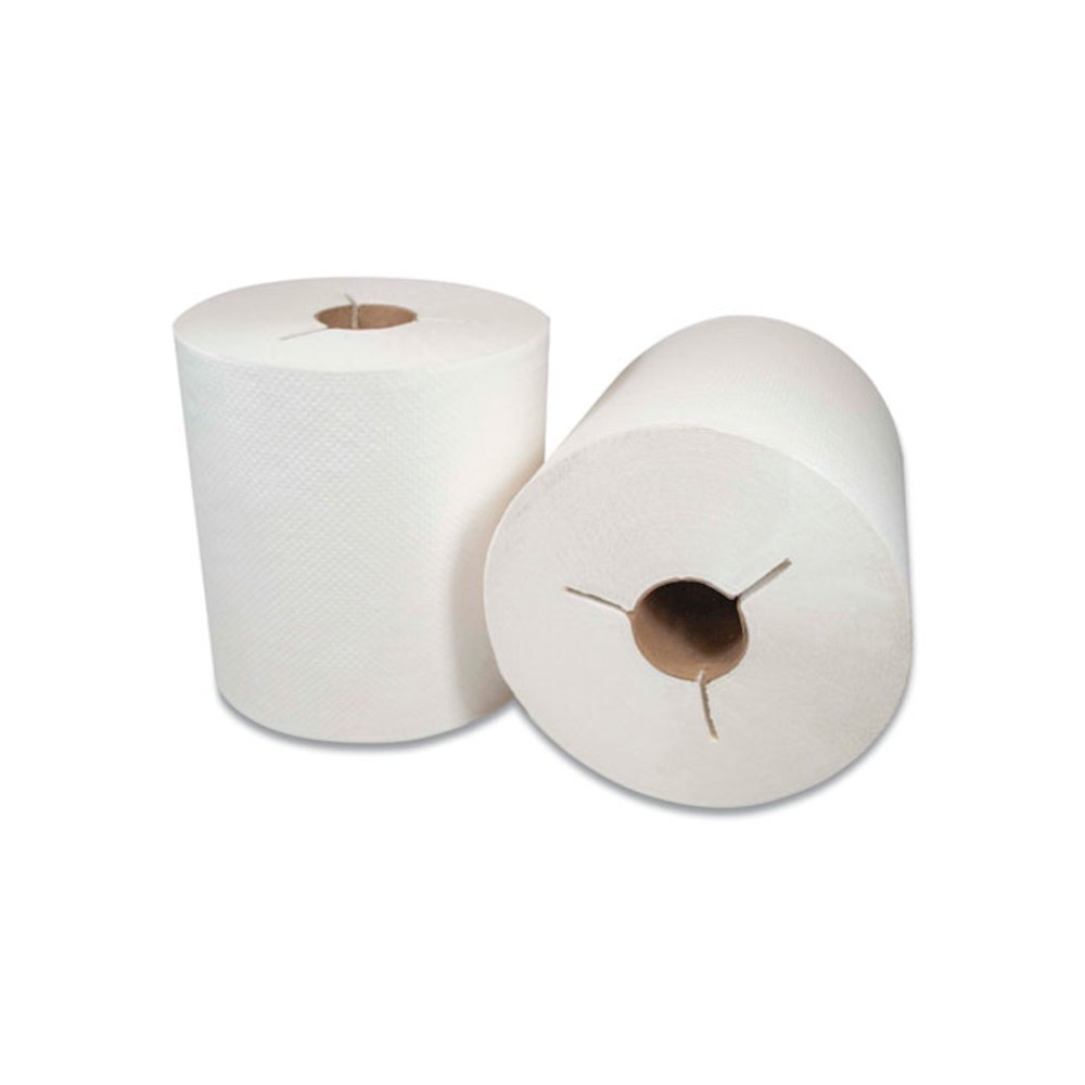 Morsoft Controlled Towels, Y-Notch, 1-Ply, 8" x 800 ft, White, 6 Rolls/Carton. Picture 1
