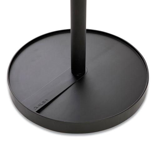 Stan3 Steel Coat Rack, Stand Alone Rack, Eight Knobs, 15w x 15d x 69.3h, Black. Picture 5