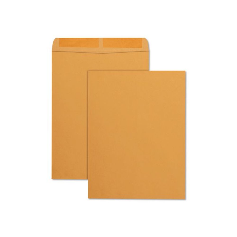 Catalog Envelope, 28 lb Bond Weight Kraft, #13 1/2, Square Flap, Gummed Closure, 10 x 13, Brown Kraft, 250/Box. Picture 1