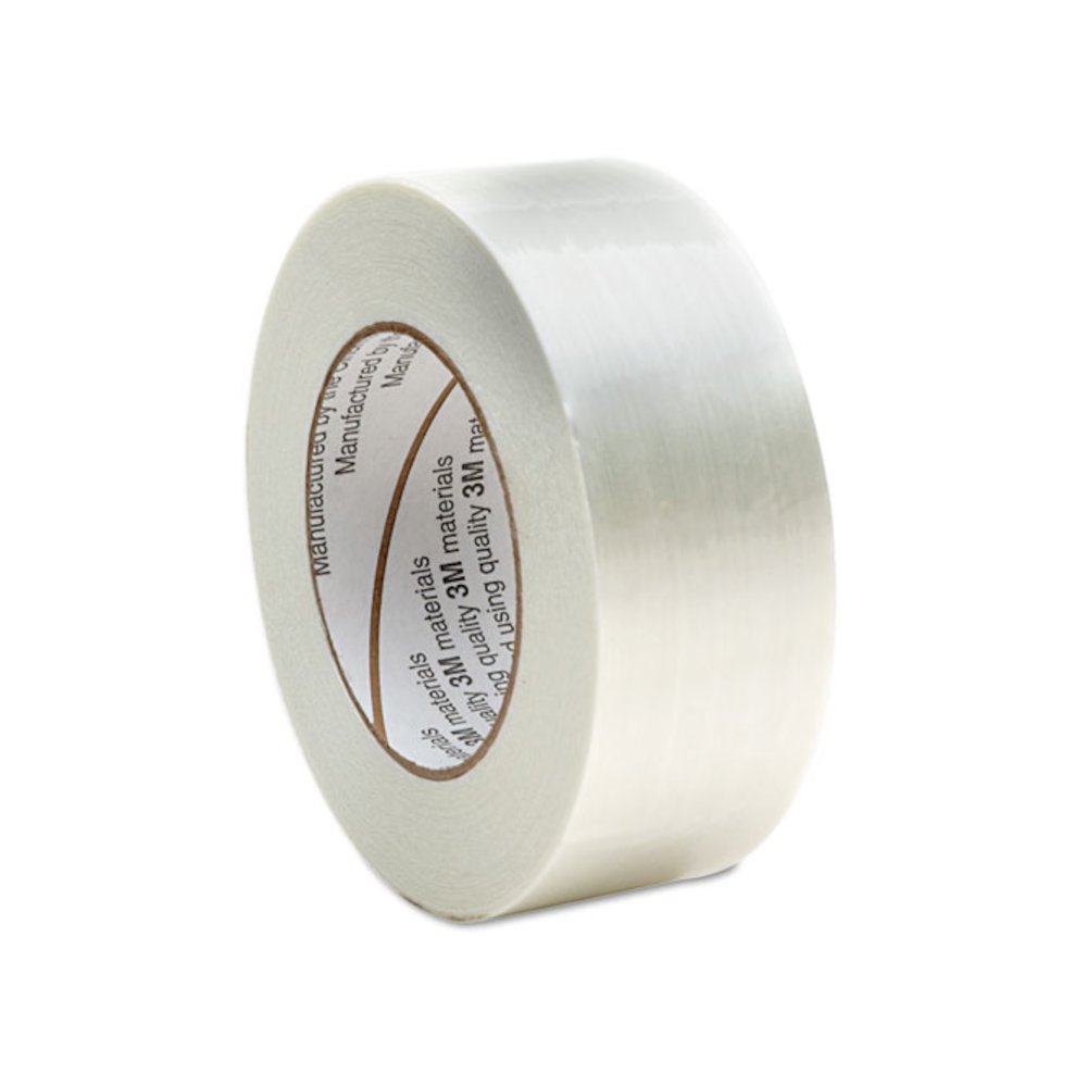 7510001594450, SKILCRAFT Filament/Strapping Tape, 3" Core, 2" x 60 yds, White. Picture 1