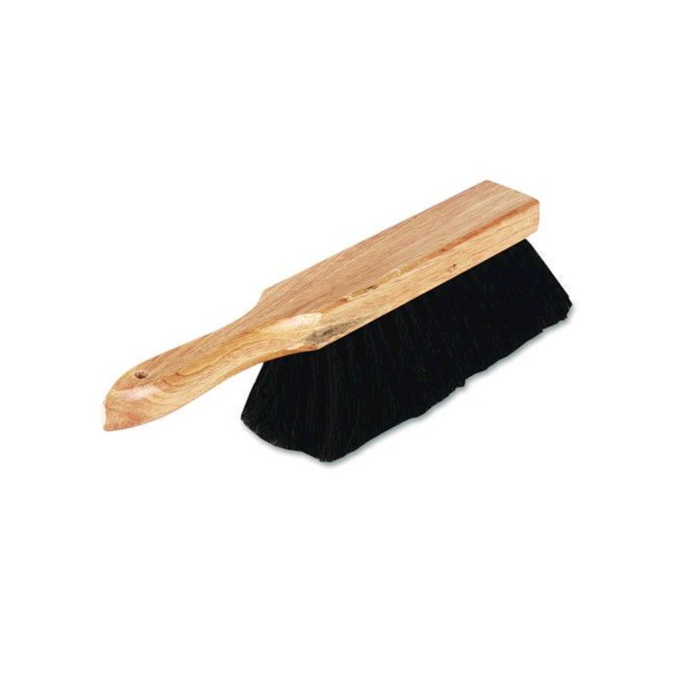 7920001788315, SKILCRAFT Counter Dusting Brush, Black Horsehair/Polystyrene/Tampico Bristles, 13"Brush, 13"Tan Wood Handle. Picture 1