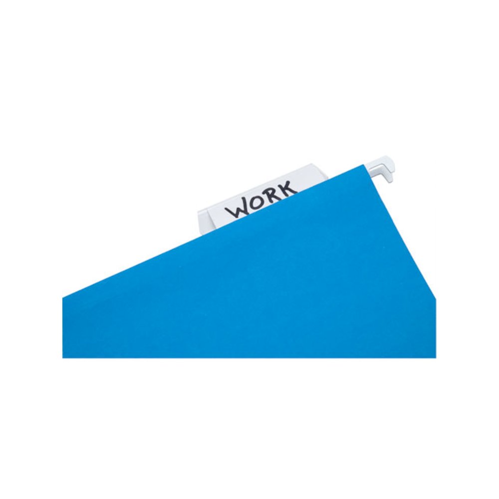 7530013649499, SKILCRAFT Hanging File Folder, Letter Size, 1/5-Cut Tabs, Blue, 25/Box. Picture 2