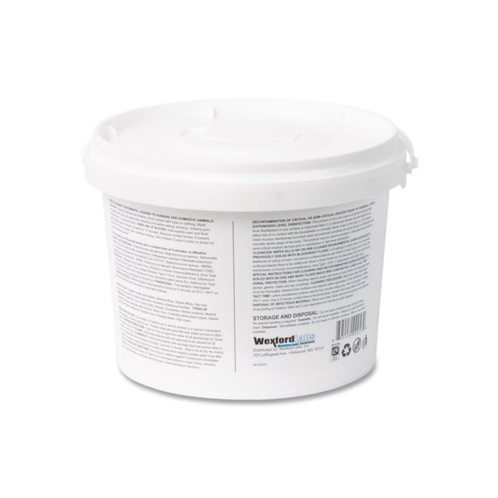 CleanCide Disinfecting Wipes, 1-Ply, 8 x 5.5, Fresh Scent, White, 400/Tub. Picture 2