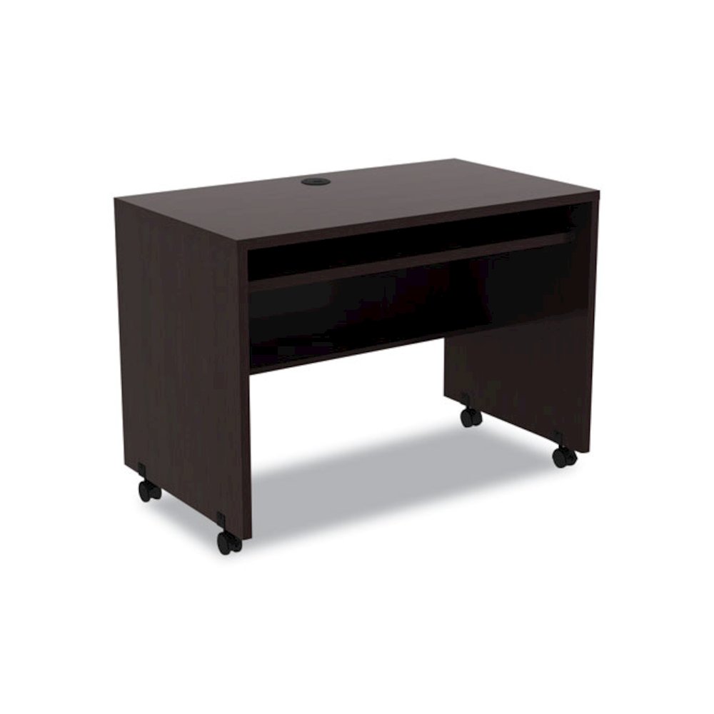 Alera Valencia Series Mobile Workstation Desk, 41.38" x 23.63" x 30", Espresso. Picture 1