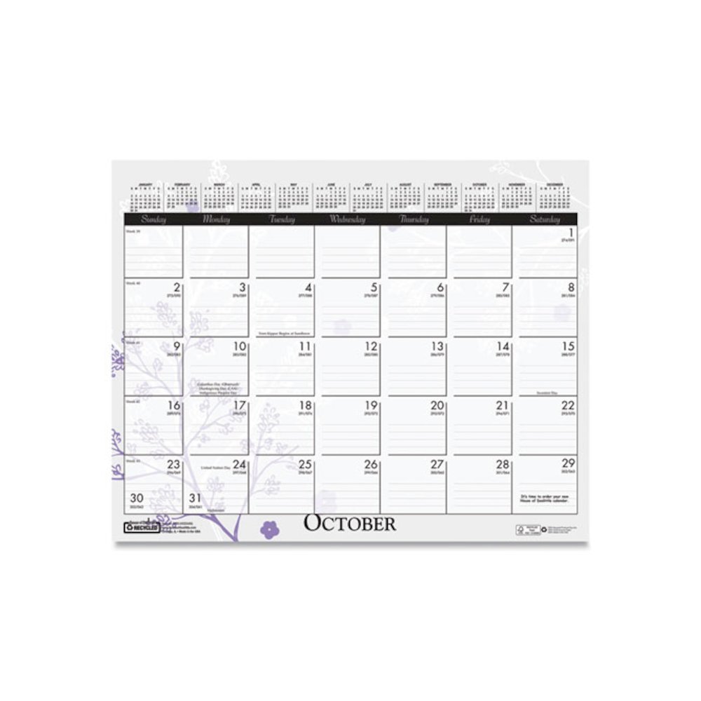 Recycled Wild Flower Wall Calendar, Wild Flowers Artwork, 15 x 12, White/Multicolor Sheets, 12-Month (Jan to Dec): 2026. Picture 11