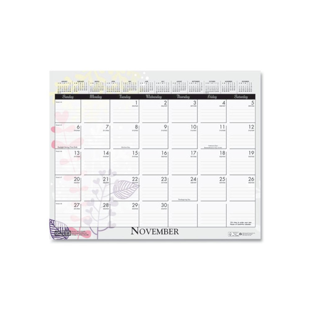 Recycled Wild Flower Wall Calendar, Wild Flowers Artwork, 15 x 12, White/Multicolor Sheets, 12-Month (Jan to Dec): 2026. Picture 3