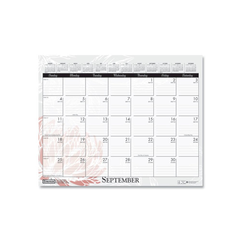 Recycled Wild Flower Wall Calendar, Wild Flowers Artwork, 15 x 12, White/Multicolor Sheets, 12-Month (Jan to Dec): 2026. Picture 10