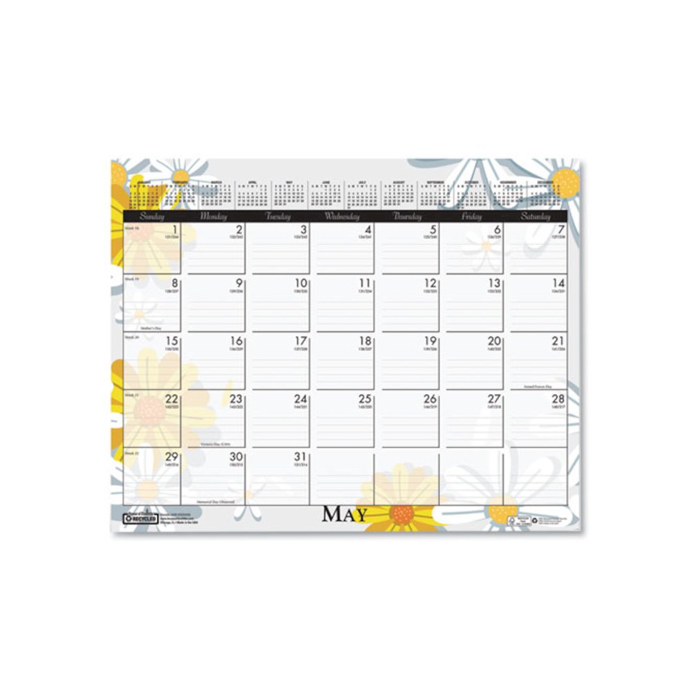Recycled Wild Flower Wall Calendar, Wild Flowers Artwork, 15 x 12, White/Multicolor Sheets, 12-Month (Jan to Dec): 2026. Picture 6