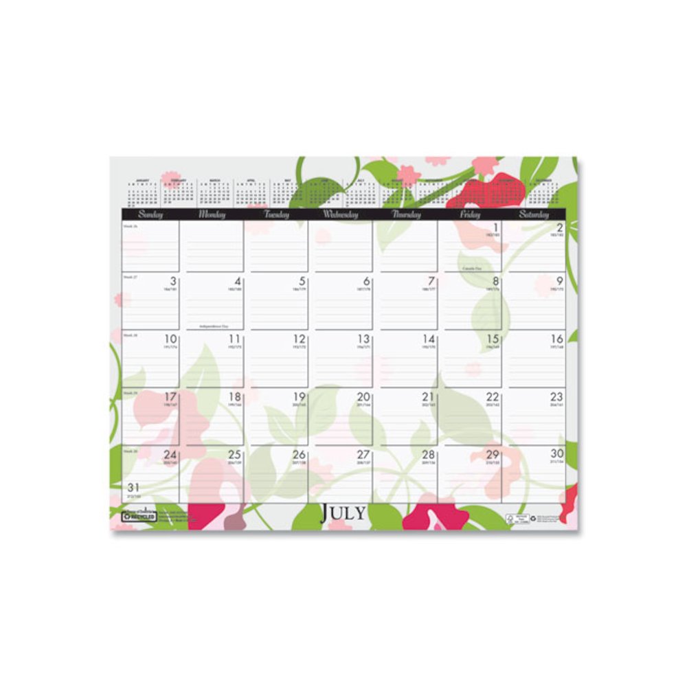 Recycled Wild Flower Wall Calendar, Wild Flowers Artwork, 15 x 12, White/Multicolor Sheets, 12-Month (Jan to Dec): 2026. Picture 8