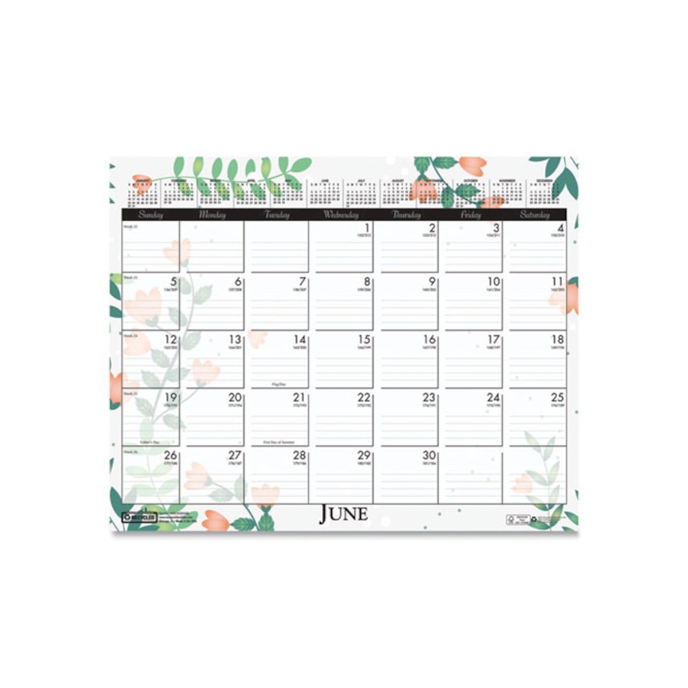 Recycled Wild Flower Wall Calendar, Wild Flowers Artwork, 15 x 12, White/Multicolor Sheets, 12-Month (Jan to Dec): 2026. Picture 7