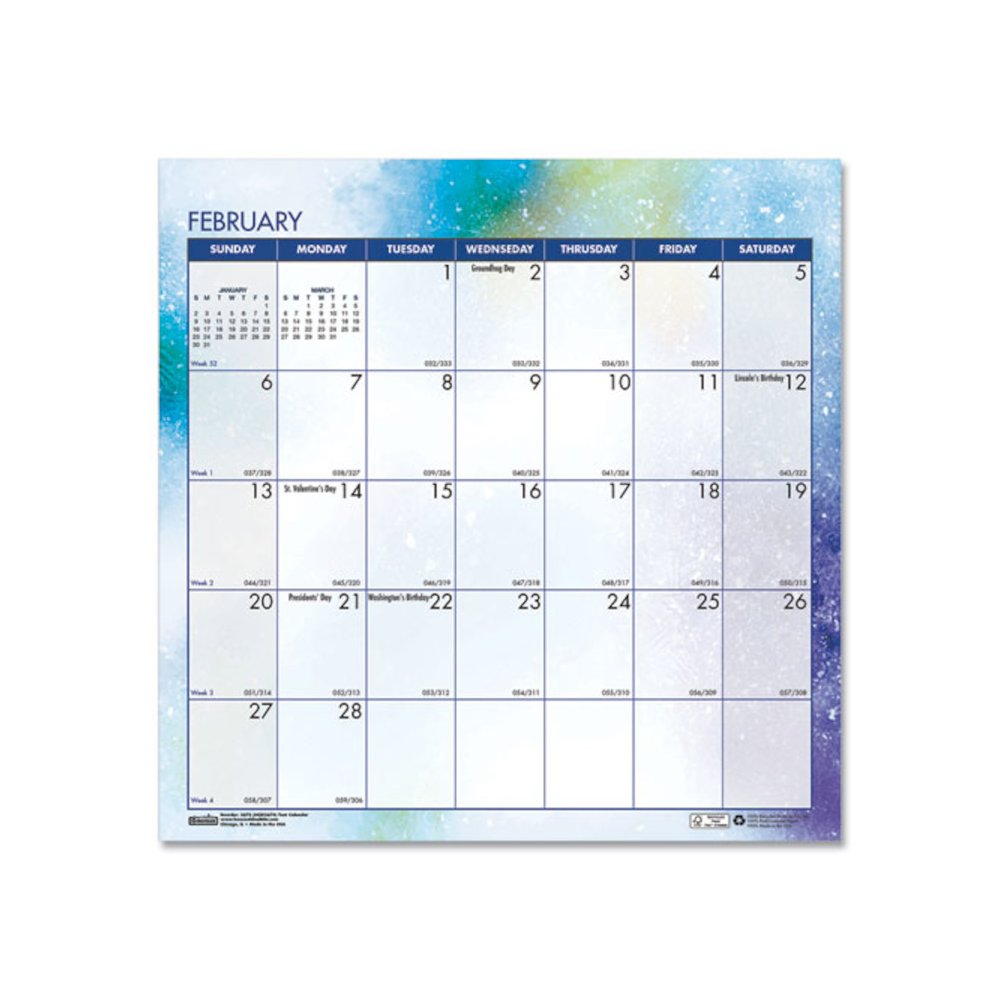 Recycled Cosmos Tent Calendar, Night Sky Artwork, 6 x 6, White/Multicolor Sheets, 12-Month (Jan to Dec): 2026. Picture 3