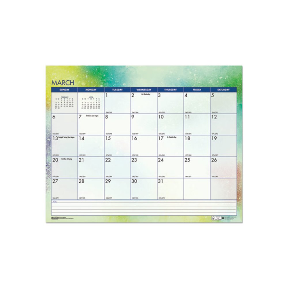 Recycled Cosmos Wall Calendar, Night Sky Artwork, 14.88 x 12, White/Multicolor Sheets, 12-Month (Jan to Dec): 2026. Picture 4
