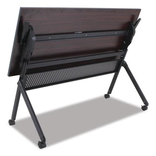 Reversible Laminate Table Top, Rectangular, 59.5w x 23.63,Medium Cherry/Mahogany. Picture 10