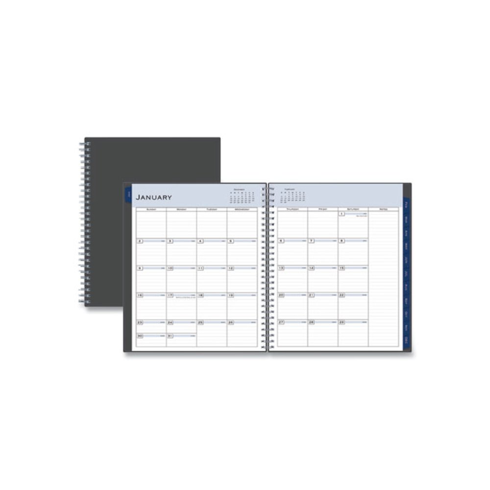 Passages Monthly Planner, 10 x 8, Charcoal Cover, 12-Month (Jan to Dec): 2026. Picture 1