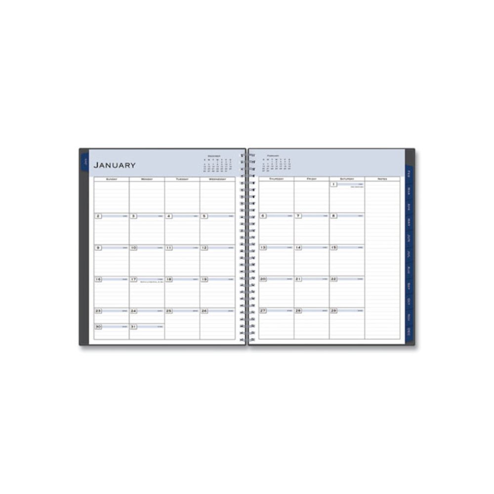 Passages Monthly Planner, 10 x 8, Charcoal Cover, 12-Month (Jan to Dec): 2026. Picture 2