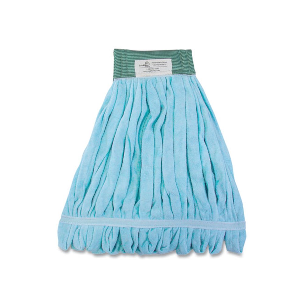 EchoFiber Microfiber Loop Mop, Medium, Split Microfiber, 14 x 14, 5" Headband, Blue. Picture 1