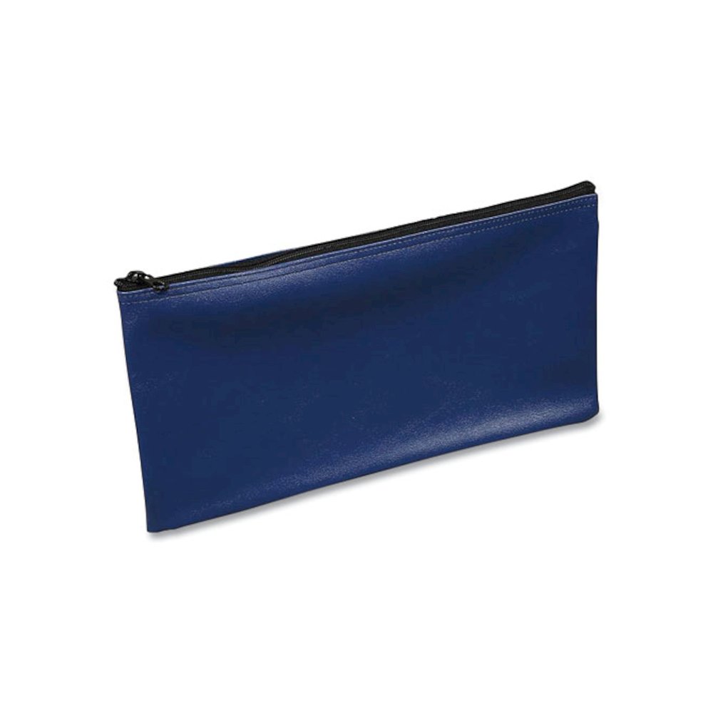 Multipurpose Zipper Deposit Bags, Polyester, 11.3" x 6.3", Blue, 3/Pack. Picture 2