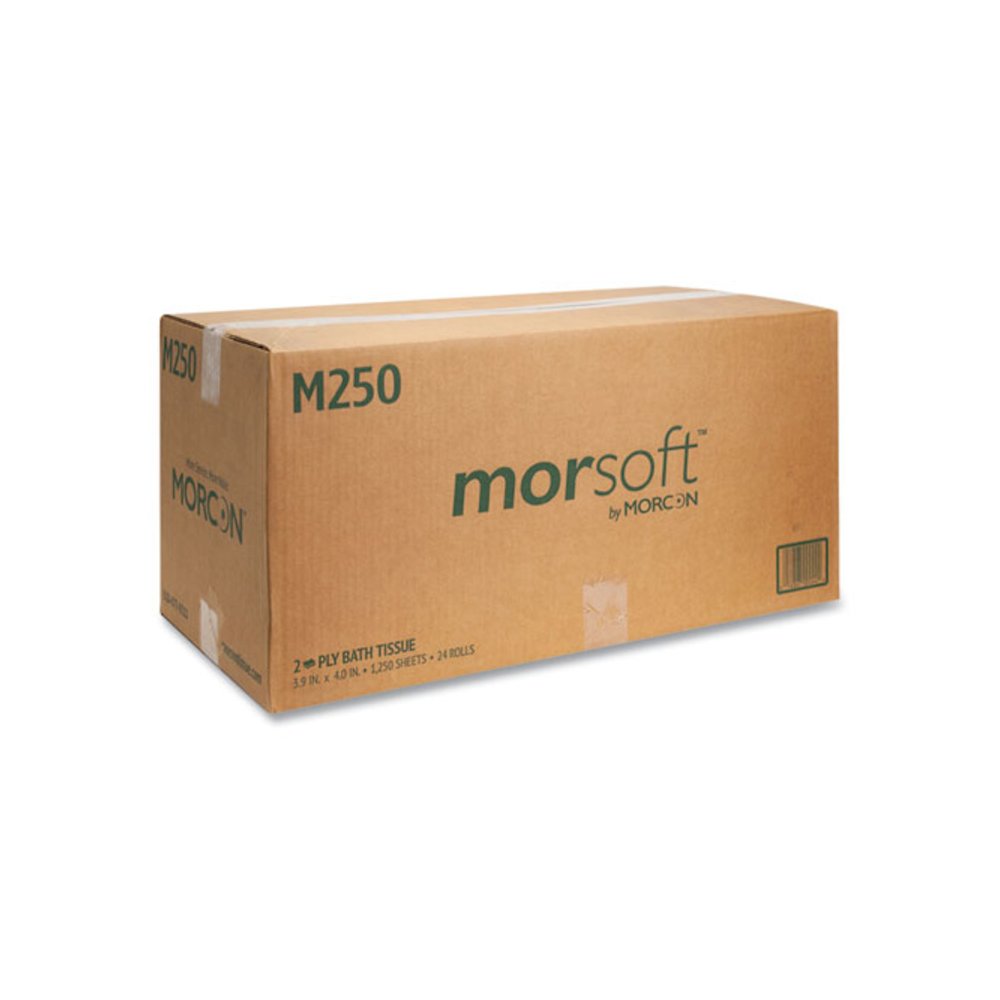 Small Core Bath Tissue, Septic Safe, 2-Ply, White, 1,250 Sheets/Roll, 24 Rolls/Carton. Picture 2