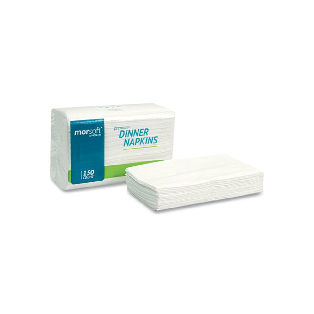 Morsoft Dinner Napkins, 2-Ply, 14.5 x 16.5, White, 3,000/Carton. Picture 6