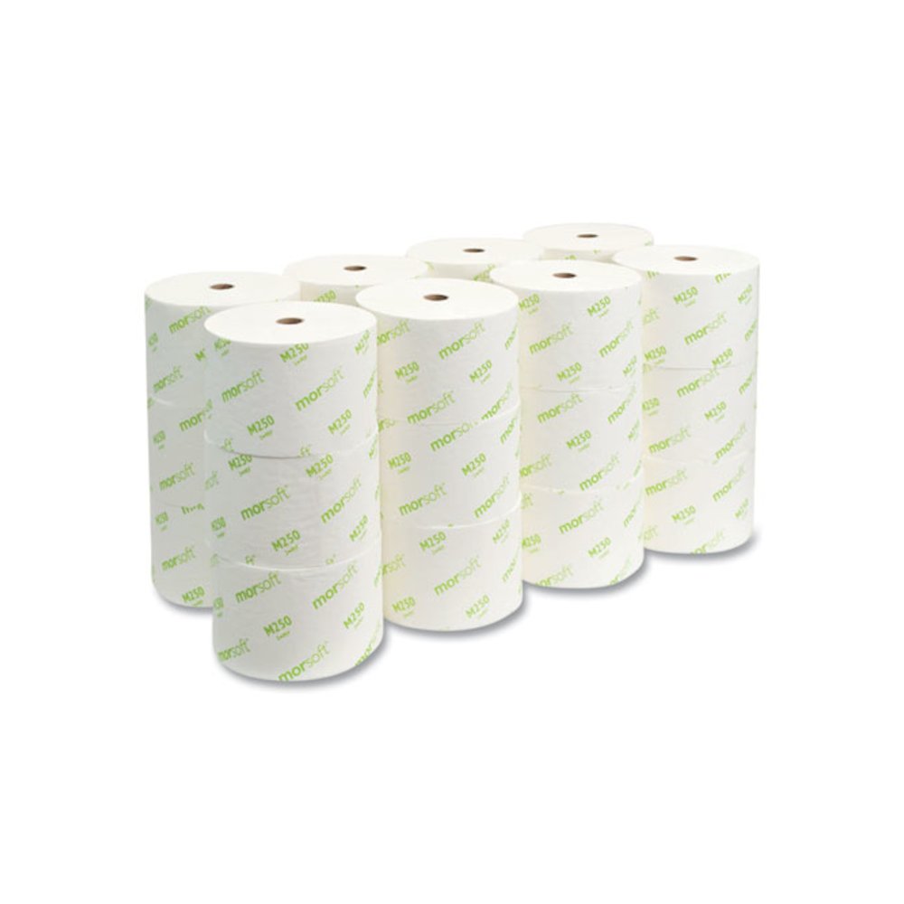Small Core Bath Tissue, Septic Safe, 2-Ply, White, 1,250 Sheets/Roll, 24 Rolls/Carton. Picture 4