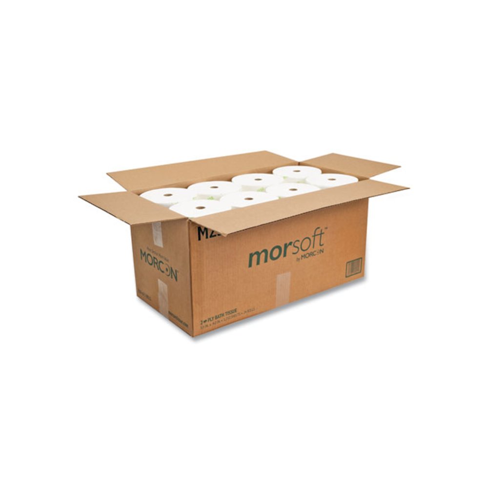 Small Core Bath Tissue, Septic Safe, 2-Ply, White, 1,250 Sheets/Roll, 24 Rolls/Carton. Picture 3