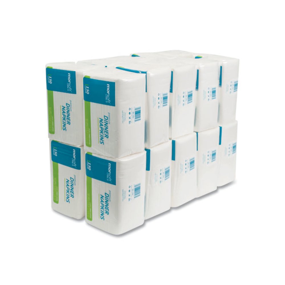 Morsoft Dinner Napkins, 2-Ply, 14.5 x 16.5, White, 3,000/Carton. Picture 4