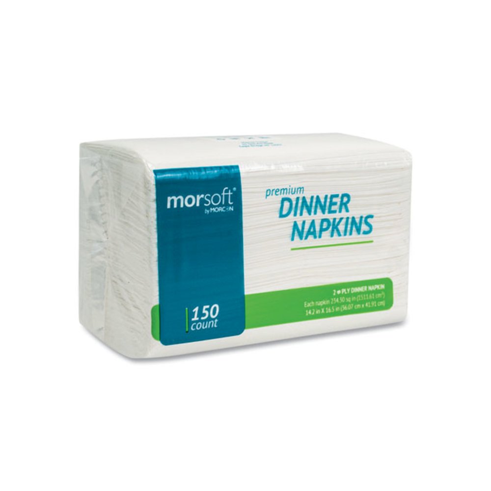 Morsoft Dinner Napkins, 2-Ply, 14.5 x 16.5, White, 3,000/Carton. Picture 5