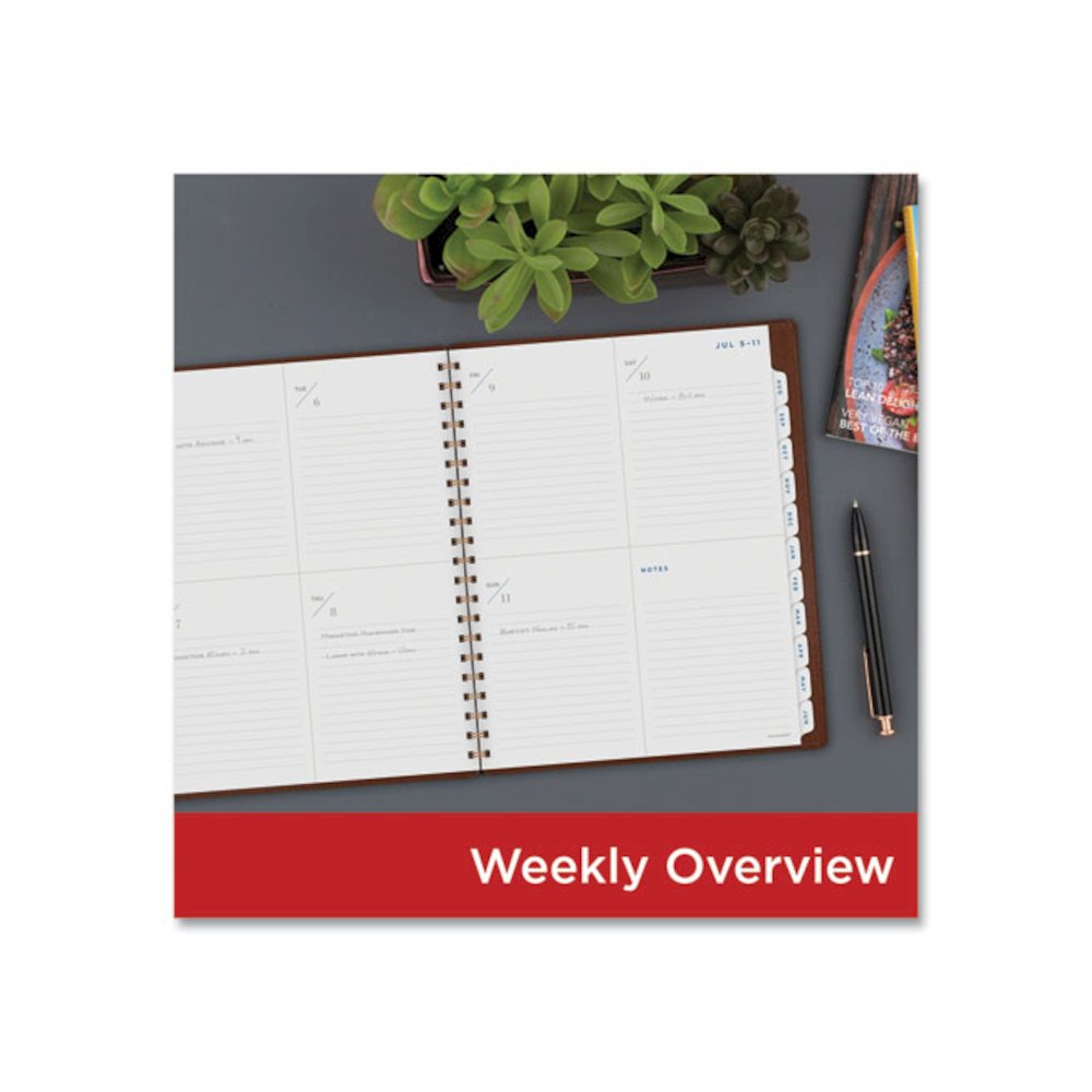 Signature Collection Academic Weekly/Monthly Planners, 11.5 x 8, Distressed Brown Cover, 13-Month: July 2025 to July 2026. Picture 5