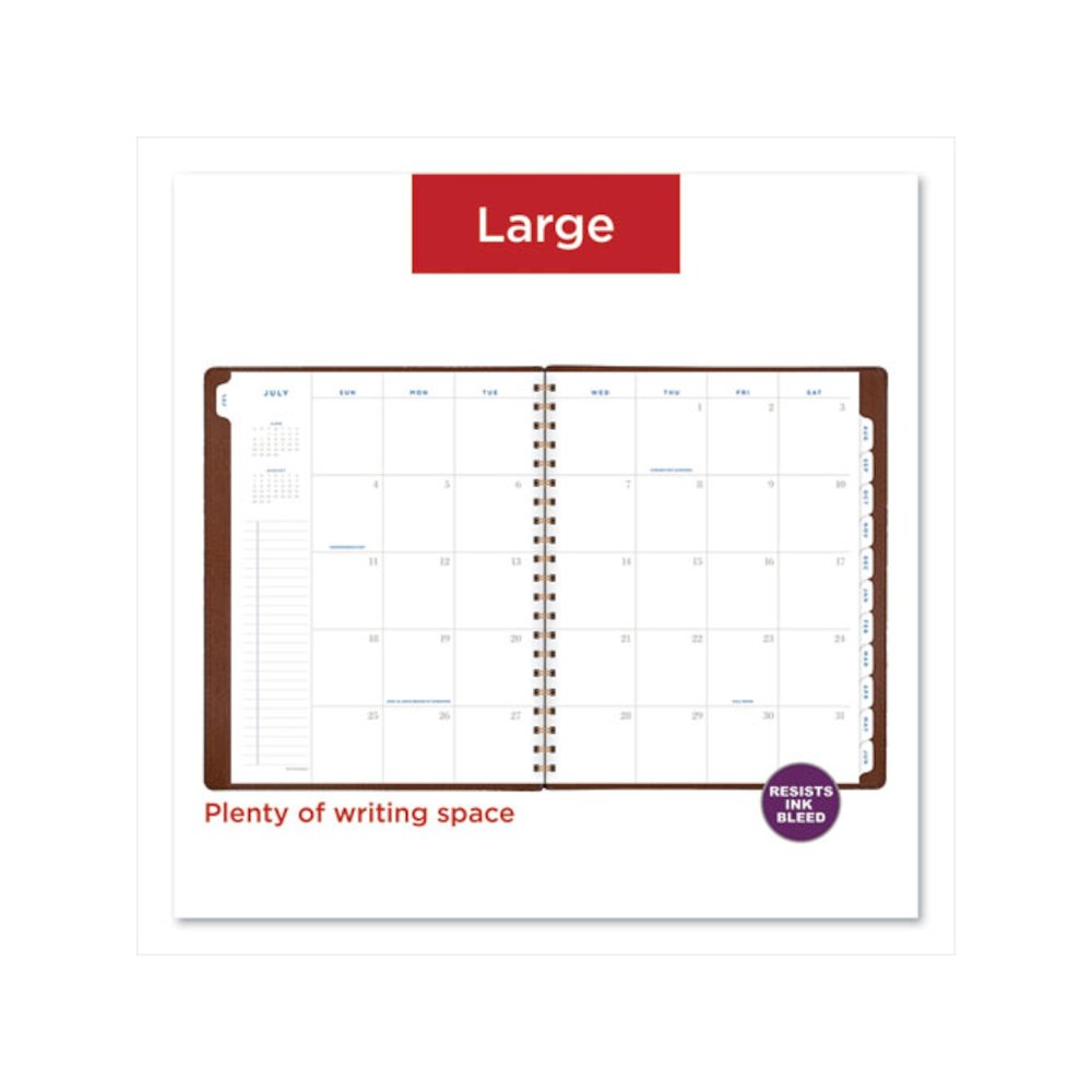 Signature Collection Academic Weekly/Monthly Planners, 11.5 x 8, Distressed Brown Cover, 13-Month: July 2025 to July 2026. Picture 6