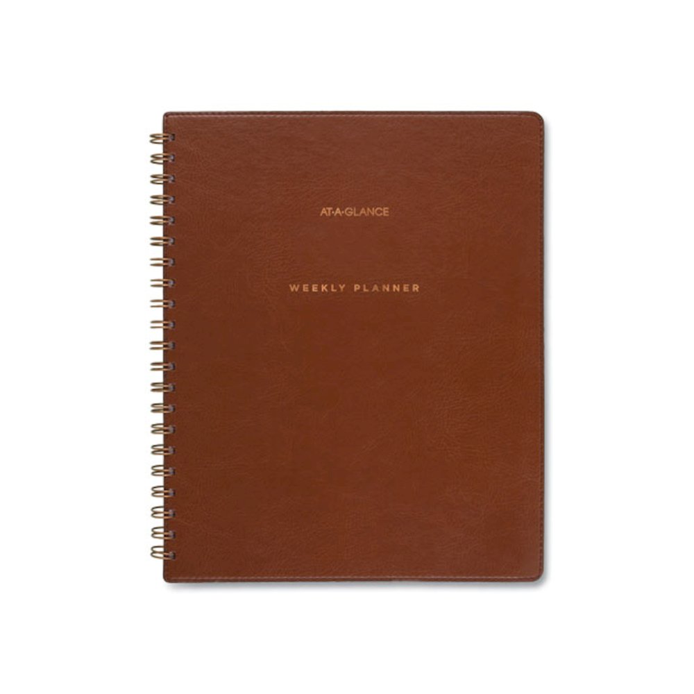 Signature Collection Academic Weekly/Monthly Planners, 11.5 x 8, Distressed Brown Cover, 13-Month: July 2025 to July 2026. Picture 1