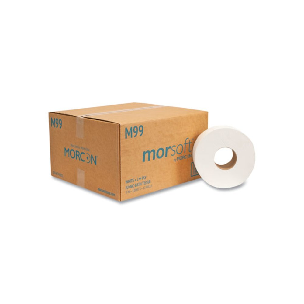 Jumbo Bath Tissue, Septic Safe, 2-Ply, 3.3" x 1,000 ft, White, 12 Rolls/Carton. Picture 1
