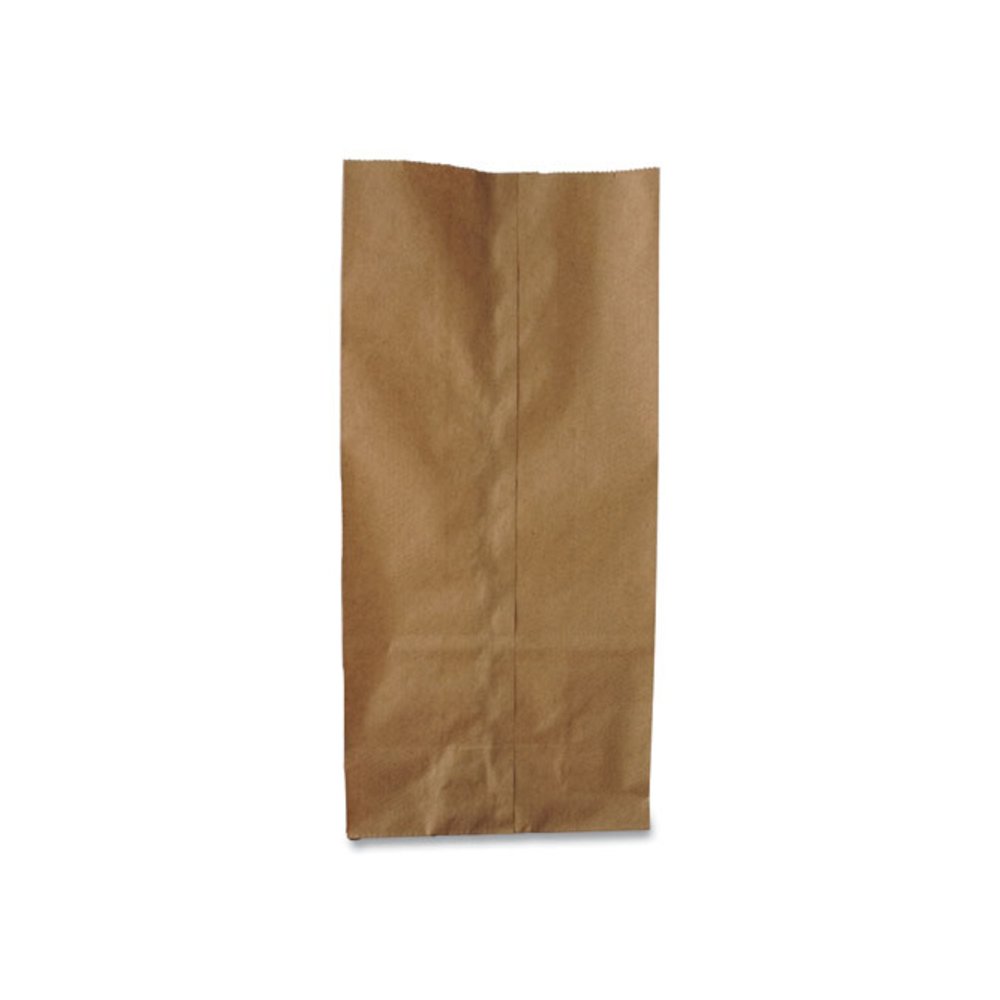 Grocery Paper Bags, 6# Size, 35# Basis Weight, 5.88" x 3.63" x 11", Kraft, 500/Bundle. Picture 1