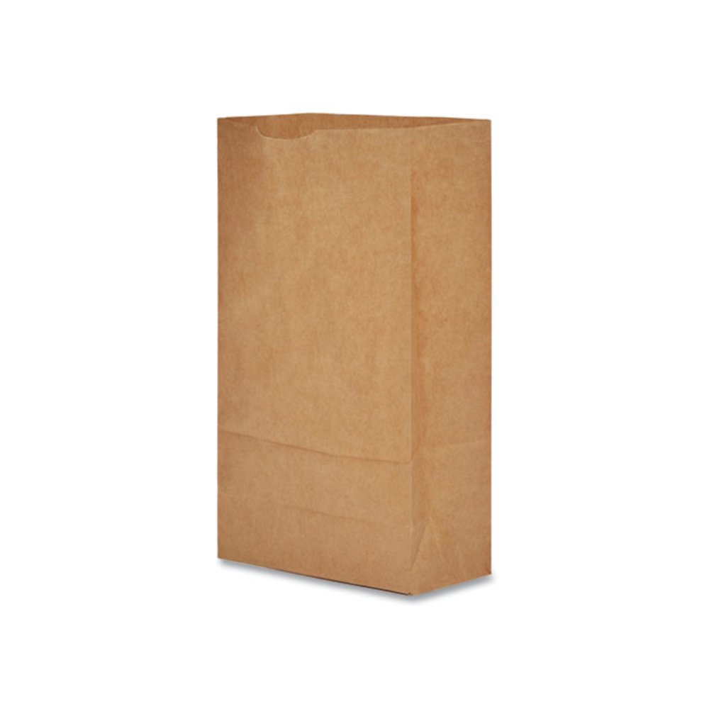 Grocery Paper Bags, 6# Size, 35# Basis Weight, 5.88" x 3.63" x 11", Kraft, 500/Bundle. Picture 2