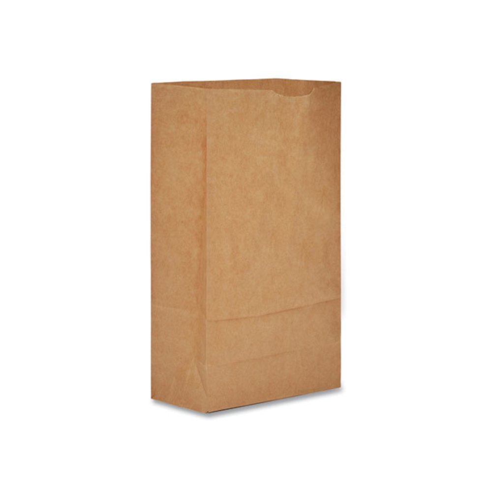 Grocery Paper Bags, 6# Size, 35# Basis Weight, 5.88" x 3.63" x 11", Kraft, 500/Bundle. Picture 3