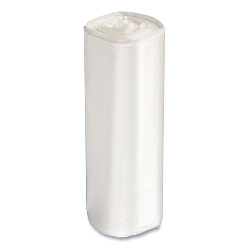 High-Density Commercial Can Liner Value Pack, 60 gal, 19 mic, 38" x 58", Clear, Interleaved Roll, 25 Bags/Roll, 6 Rolls/CT. Picture 4