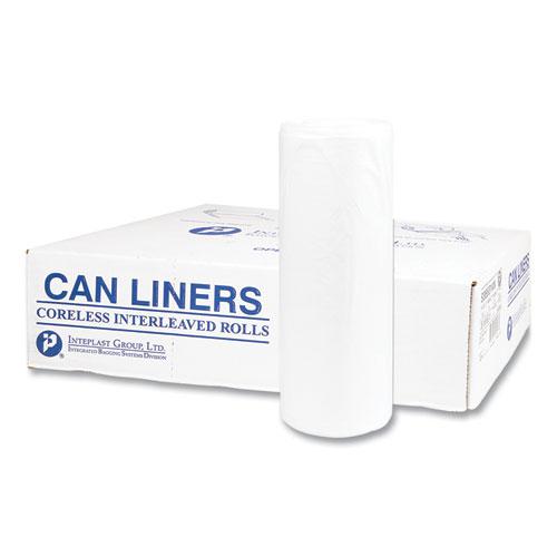 High-Density Commercial Can Liner Value Pack, 60 gal, 19 mic, 38" x 58", Clear, Interleaved Roll, 25 Bags/Roll, 6 Rolls/CT. Picture 3