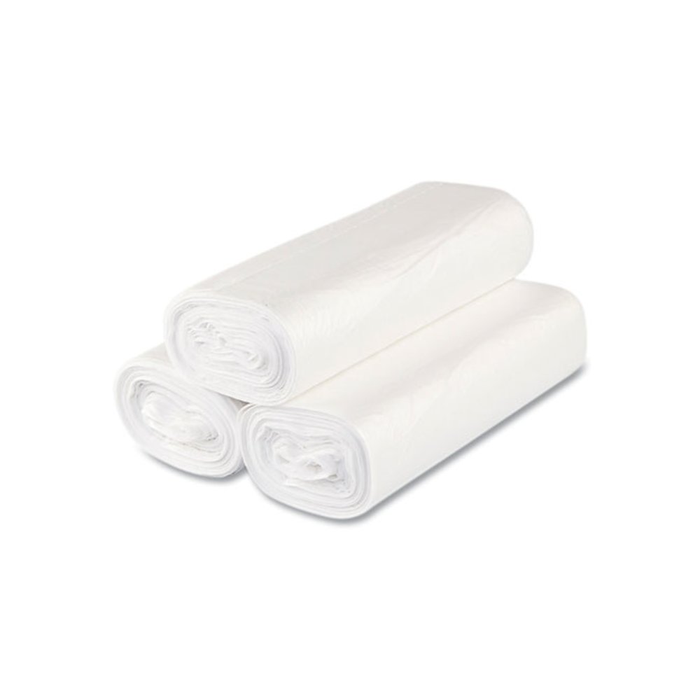 High-Density Commercial Can Liner Value Pack, 33 gal, 14 mic, 33" x 39", Clear, Interleaved Roll, 25 Bags/Roll, 10 Rolls/CT. Picture 4